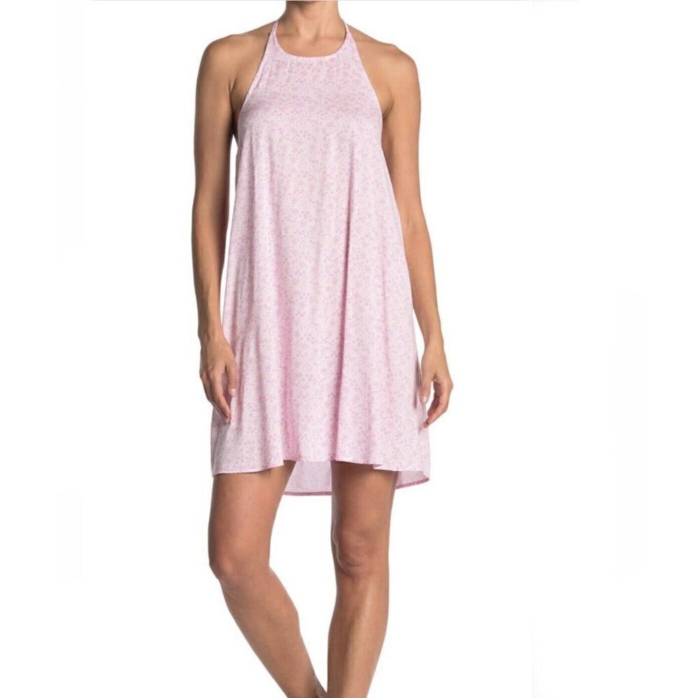 Abound Pink Daisy Sakura Halter Dress SMALL sleeveless NEW